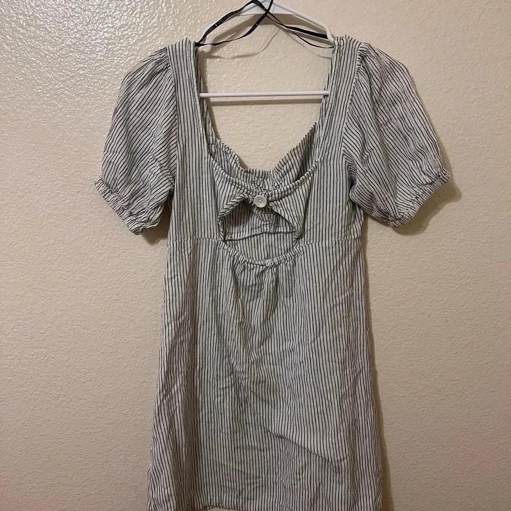 Volcom Sunleashed Puff Sleeve Striped Mini Dress - Picture 6 of 6